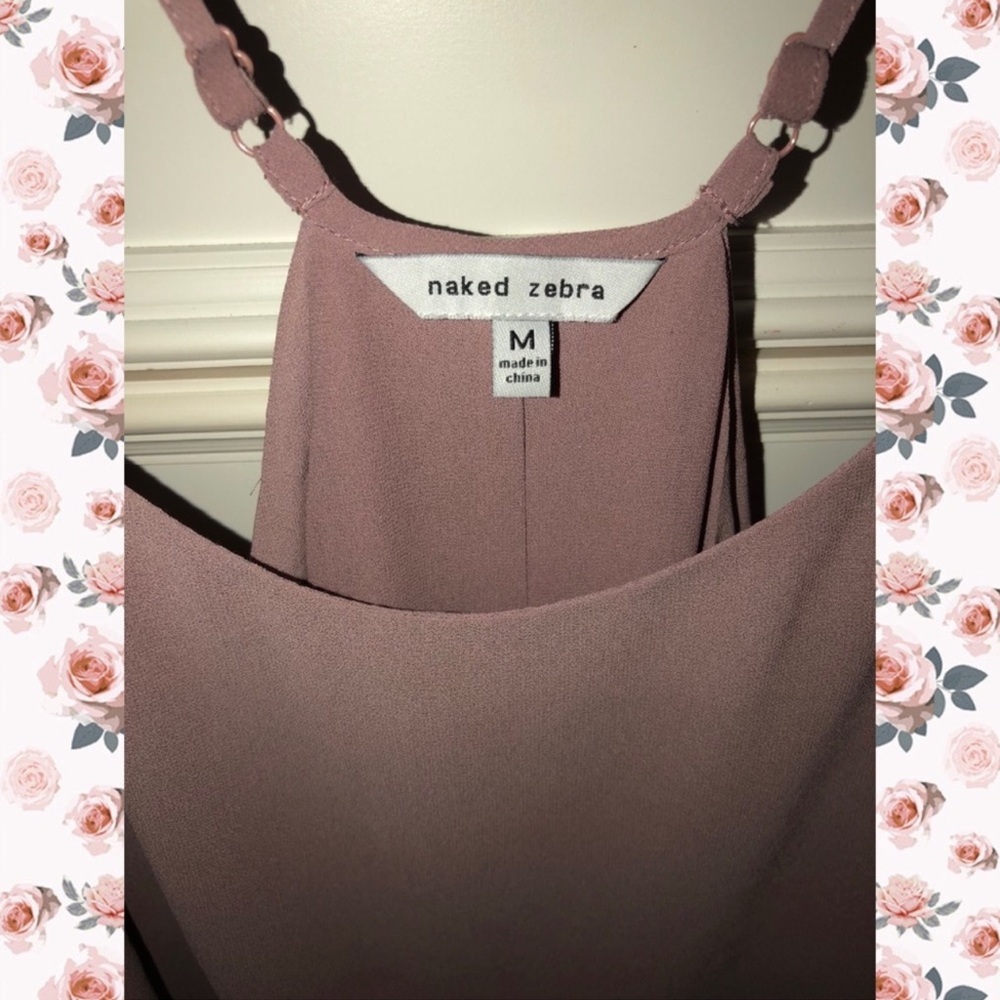 Mauve Ruffle Back Tank Top - Picture 3 of 7
